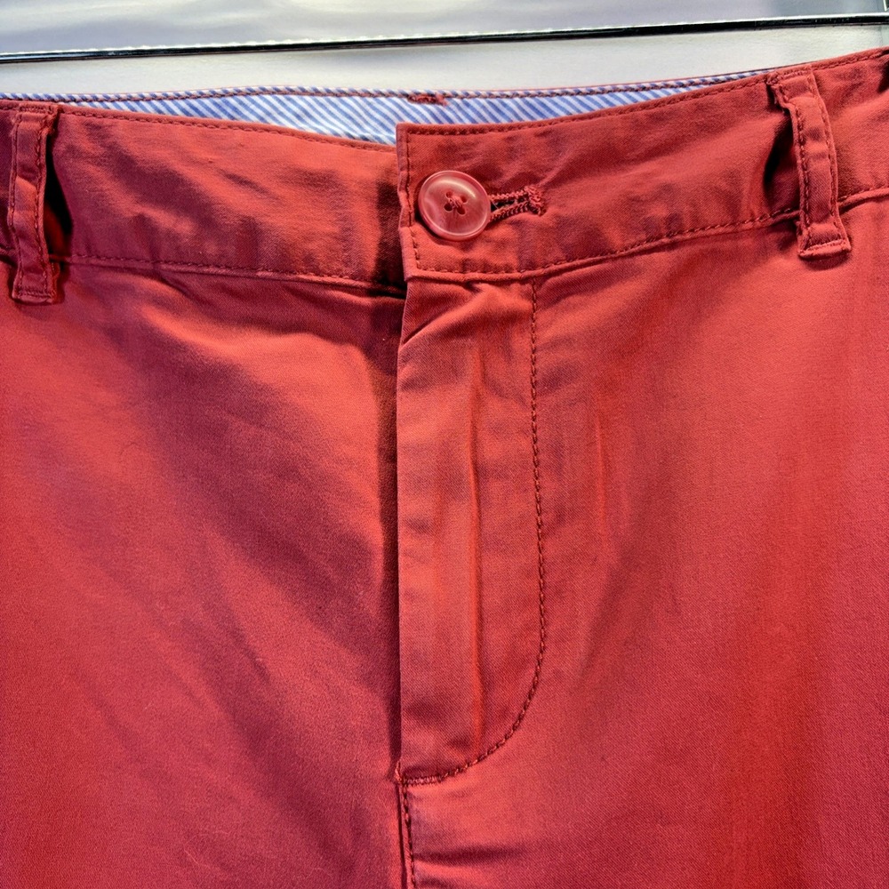 LL Bean Favorite Fit‎ Pants Womens Orange Salmon Chinos Cotton Stretch 8 - Picture 7 of 13